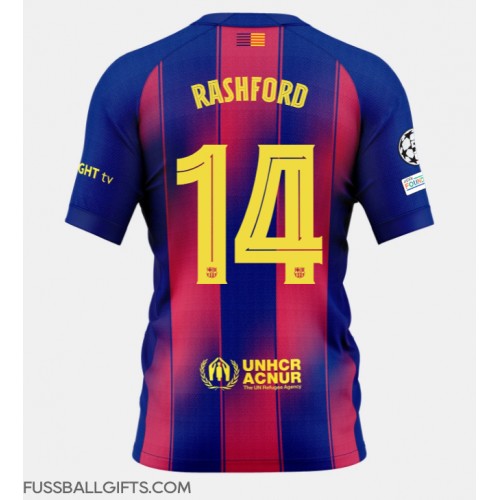 Barcelona Marcus Rashford #14 Fußballbekleidung Heimtrikot 2025-26 Kurzarm